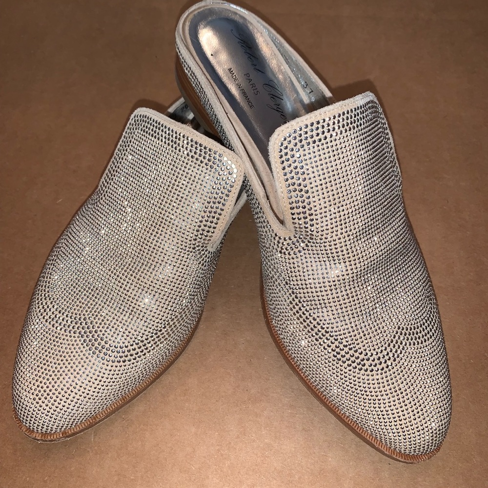 Robert Clergerie silver slides